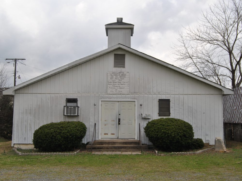 The first Christ Church building at 12th and Adams in Little Rock, leased in 1975